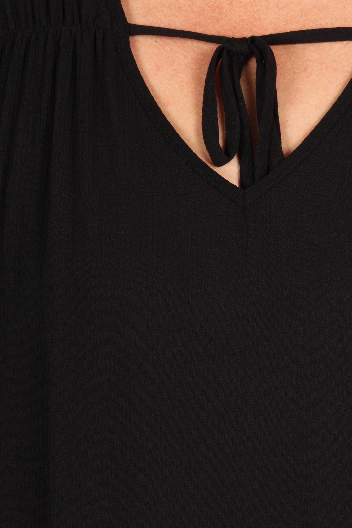 Plus Size Pleated Top With Tie