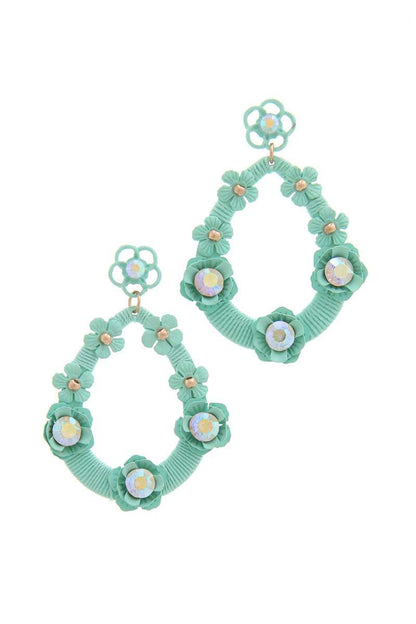 Floral Post Drop Earring