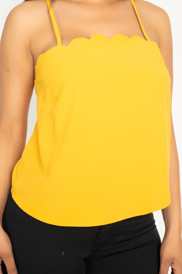 Scallop Opening Cami Top