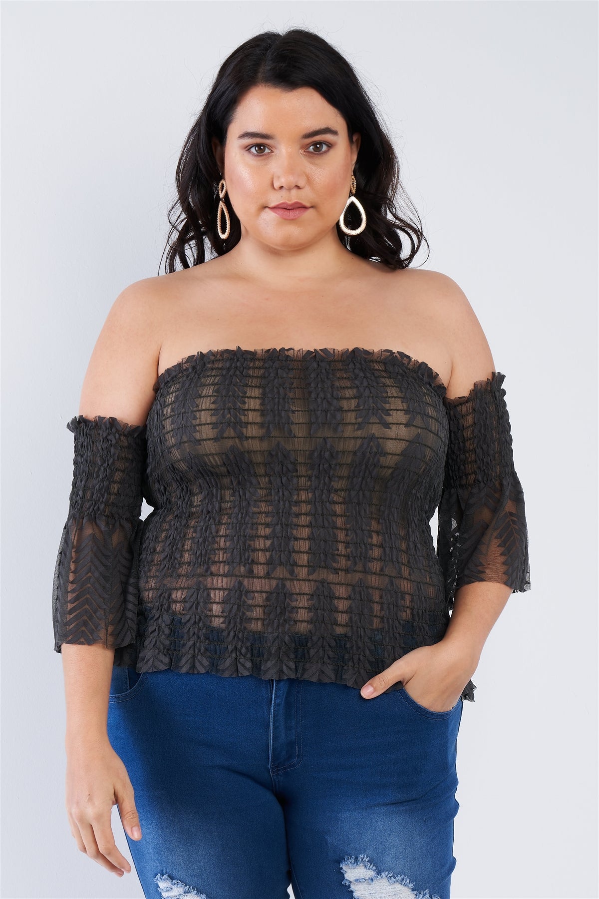 Off The Shoulder Plus Size Top