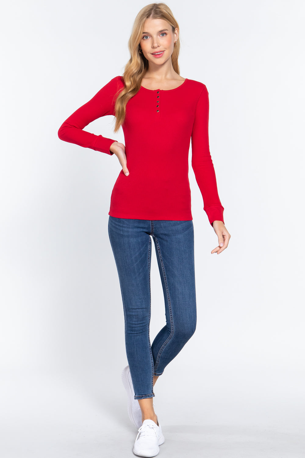 Long Slv Scoop Neck Thermal Top