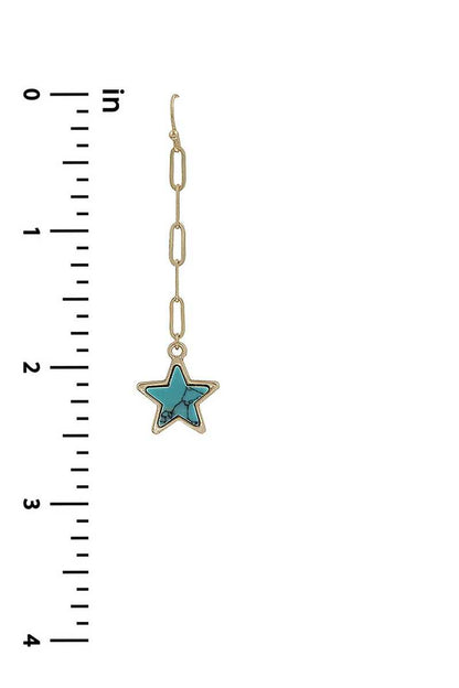 Chain Link Marble Star Earring