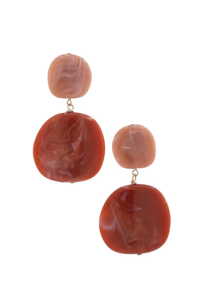 Acetate Resin Double Circle Earring