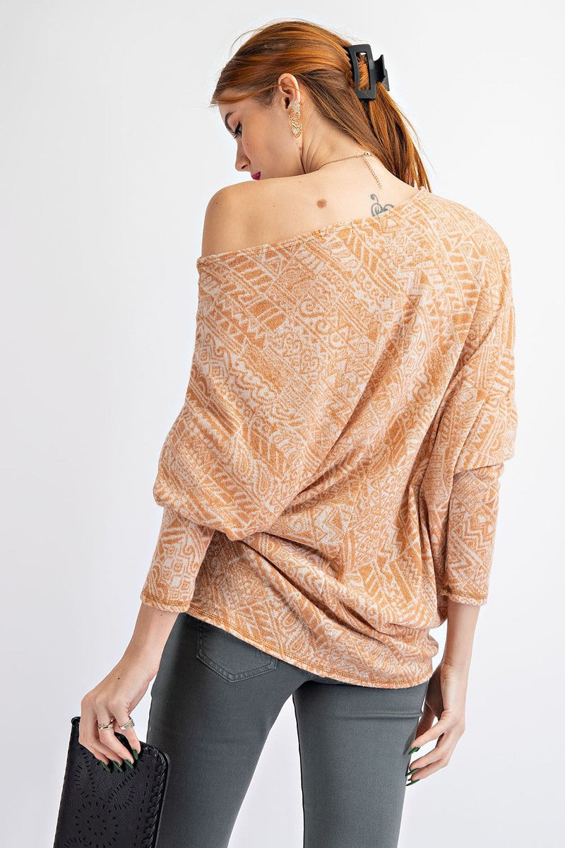 Tribal Printed Knit Top