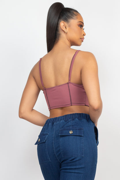 Bustier Sleeveless Ribbed Top