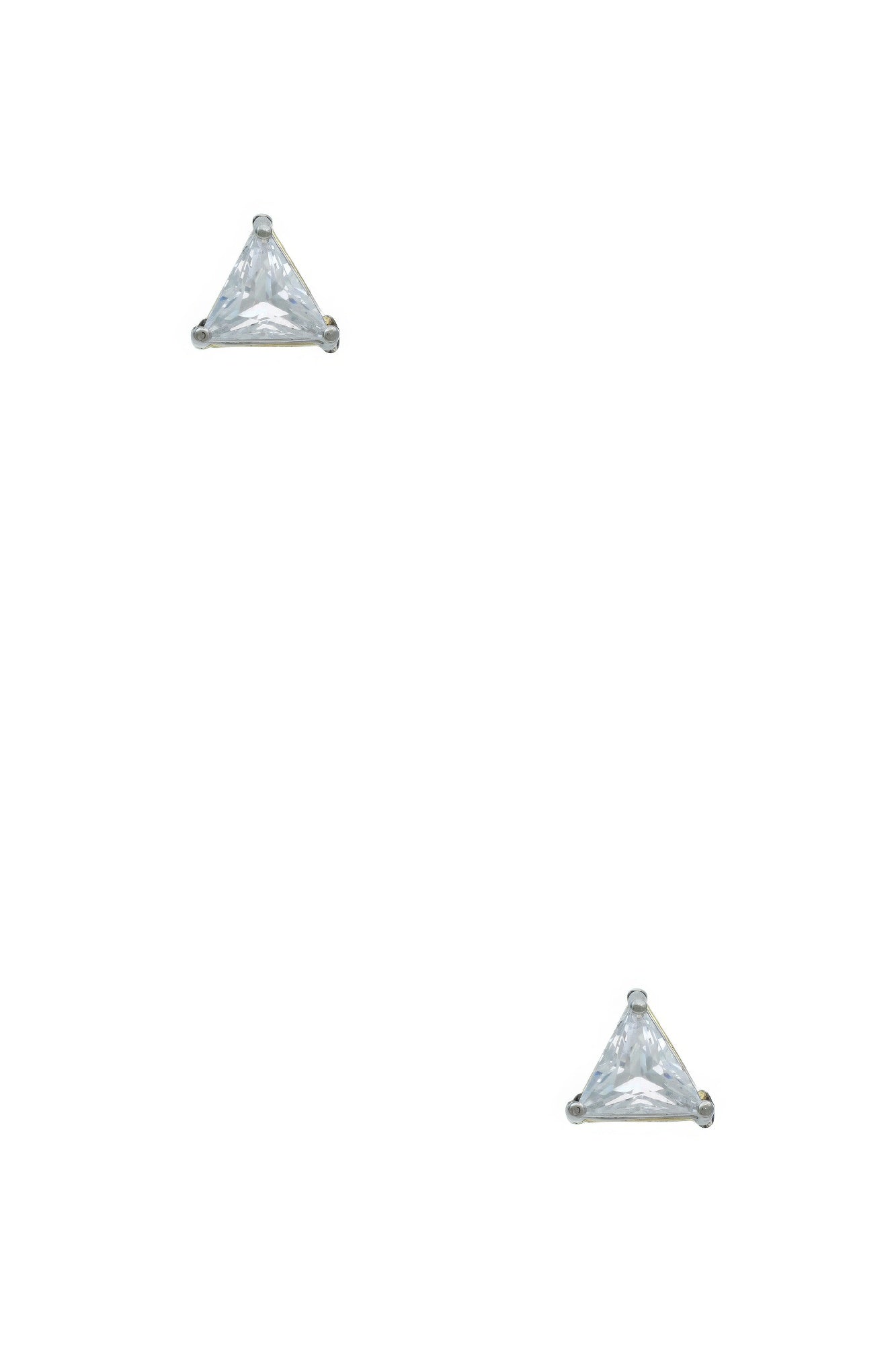 Triangle 7mm Crystal Stud Earring