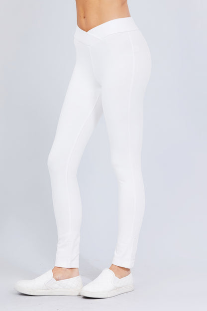 Mid-rise Ponte Pants