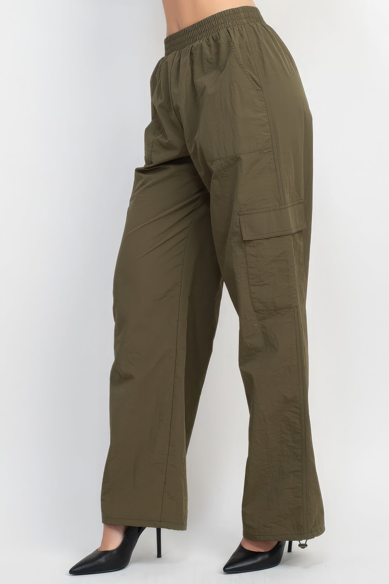 High-rise Cargo Parachute Pants