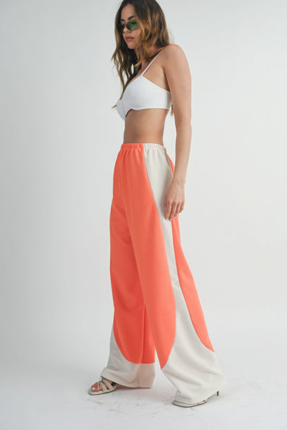 Two Toned Wide Leg Pants