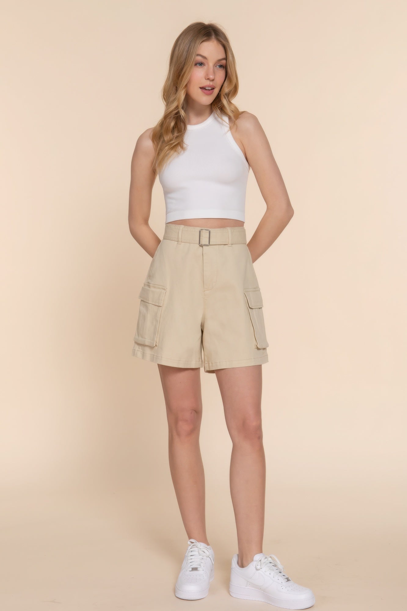 Belted Cargo Shorts