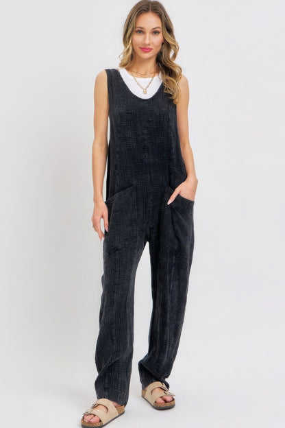 Mineral Washed Summer Jumpsuit