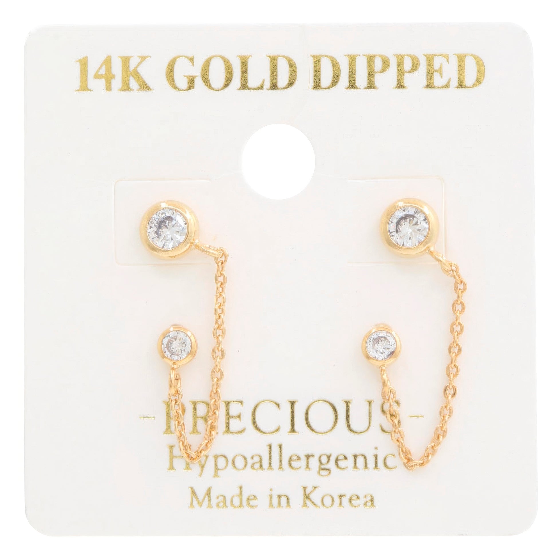 14k Gold Dipped Chain Earring