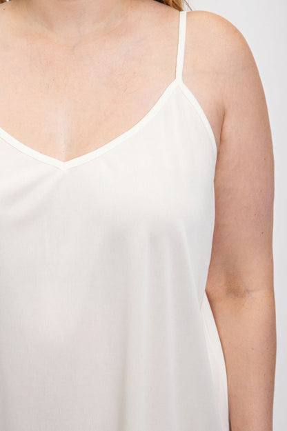 V-neck slip dress with adjustable straps