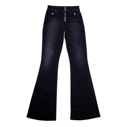 Versace Jeans Elegant High-Waist Flared Denim Jeans